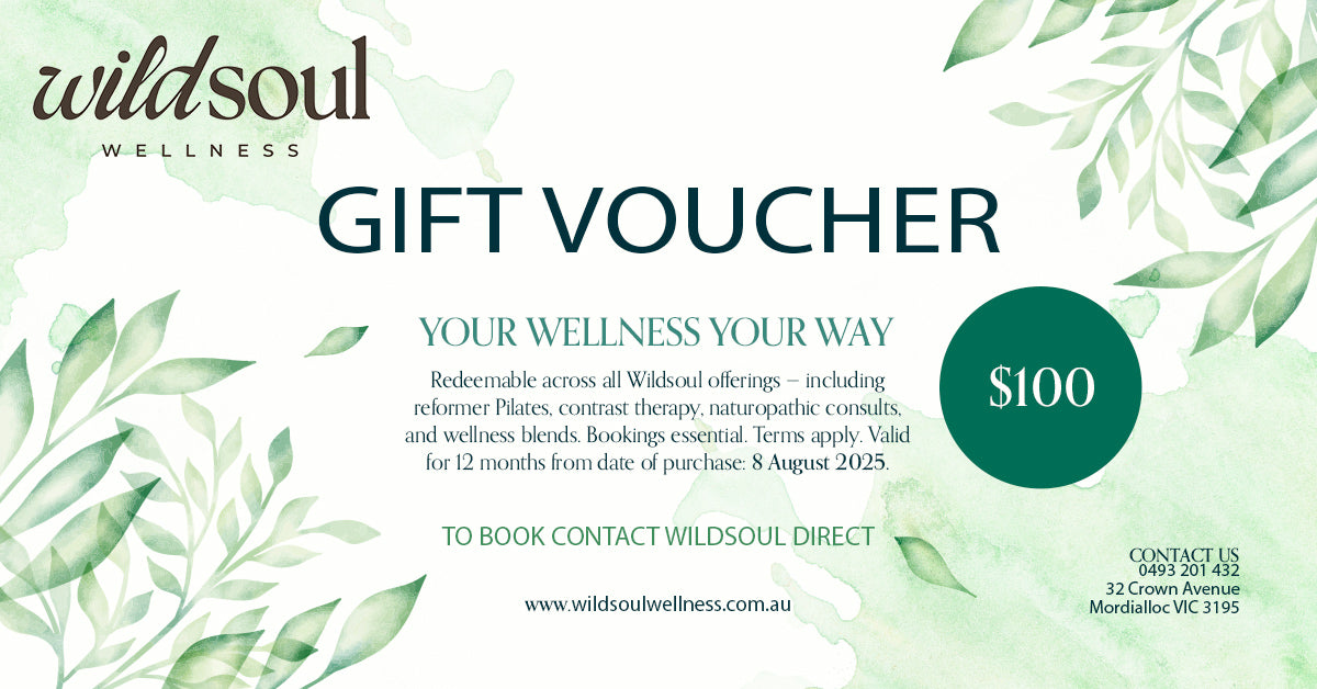 Wildsoul Wellness Gift Voucher – Redeem at Mordialloc Studio