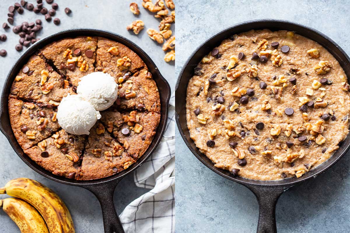 Giant Banana Chocolate Chip Cookie