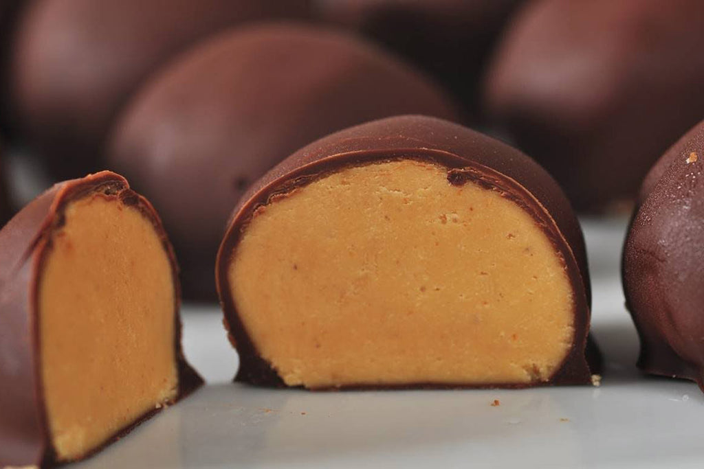 4 Ingredient Chocolate Peanut No Bake Protein Balls