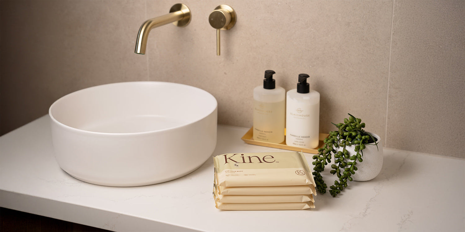 Kine Australia Flushable Body Cloths Plant Based Eco Wipes
