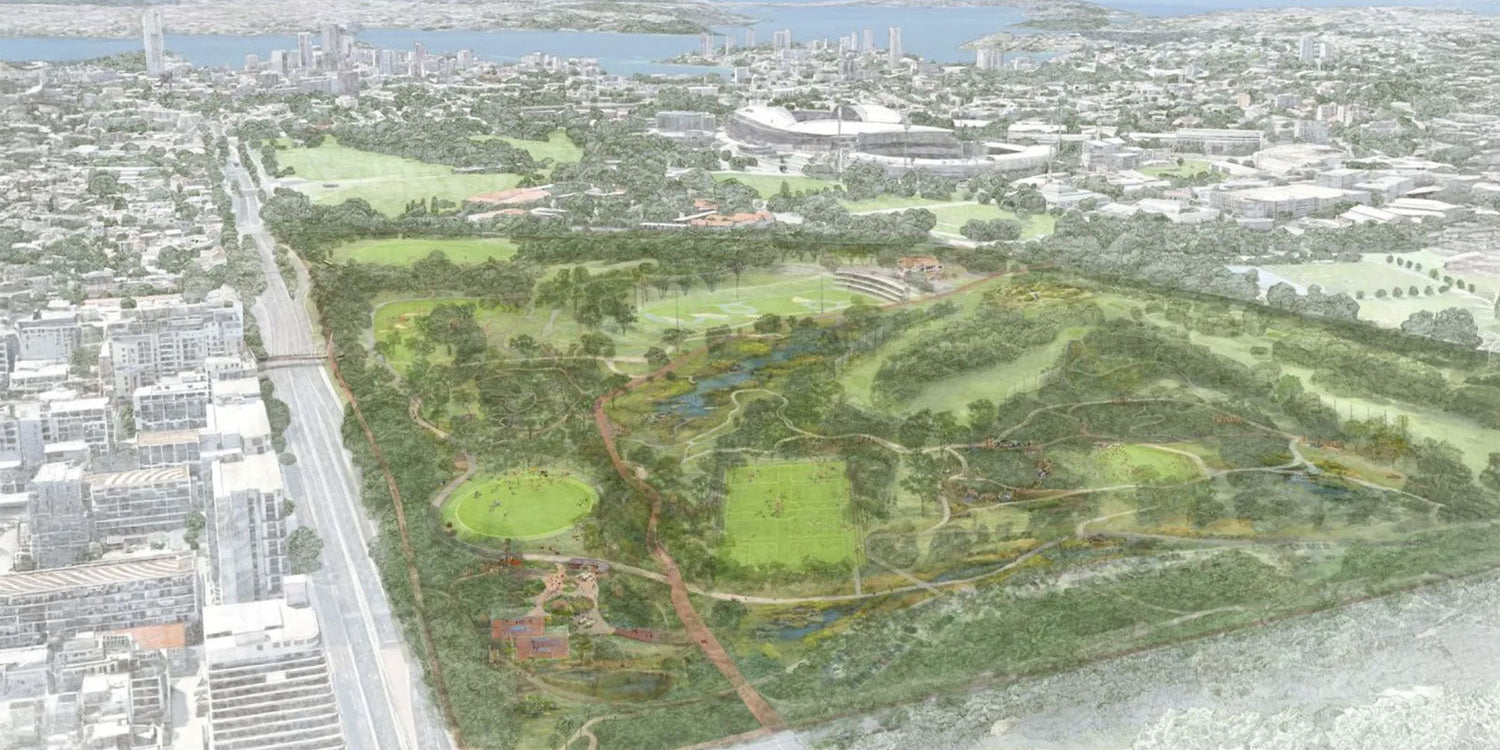 Artist impression of Moore Park South masterplan