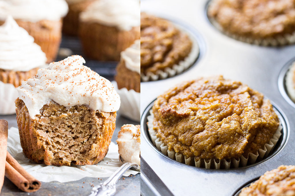 Paleo Pumpkin Cupcakes with Maple Cashew Frosting {Dairy-Free}