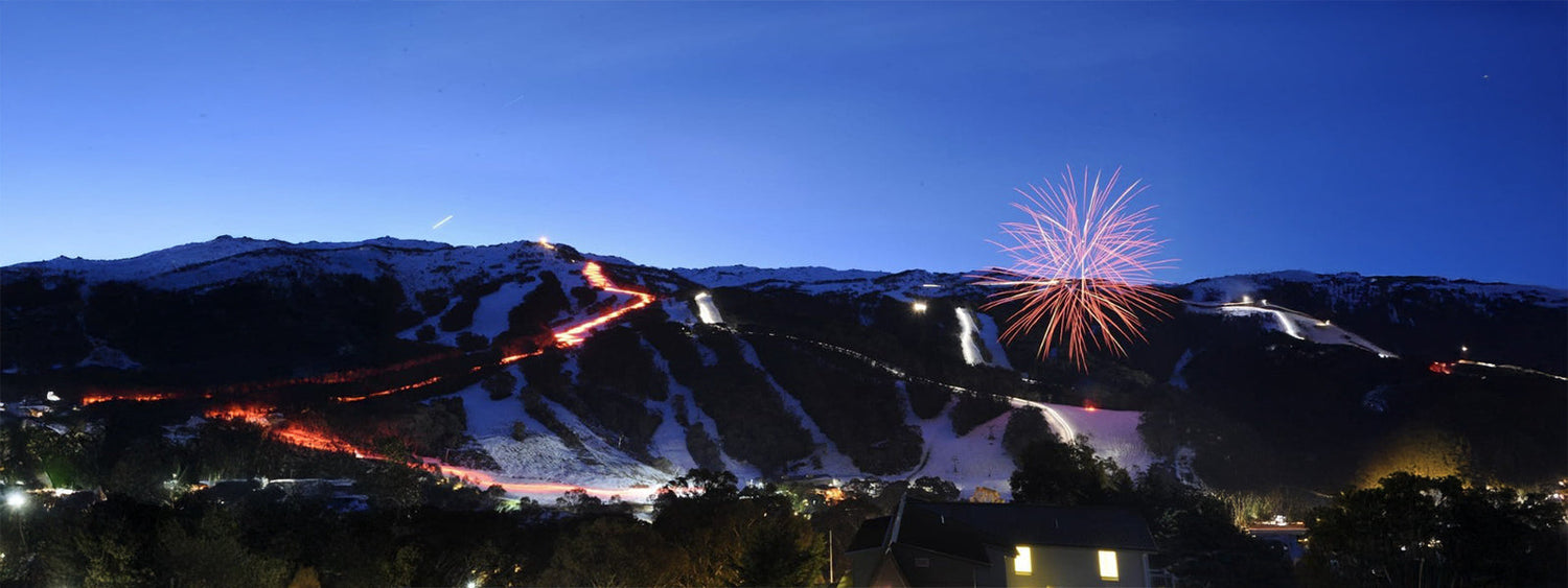 Thredbo Flare Run & Fireworks – Winter Night Ritual