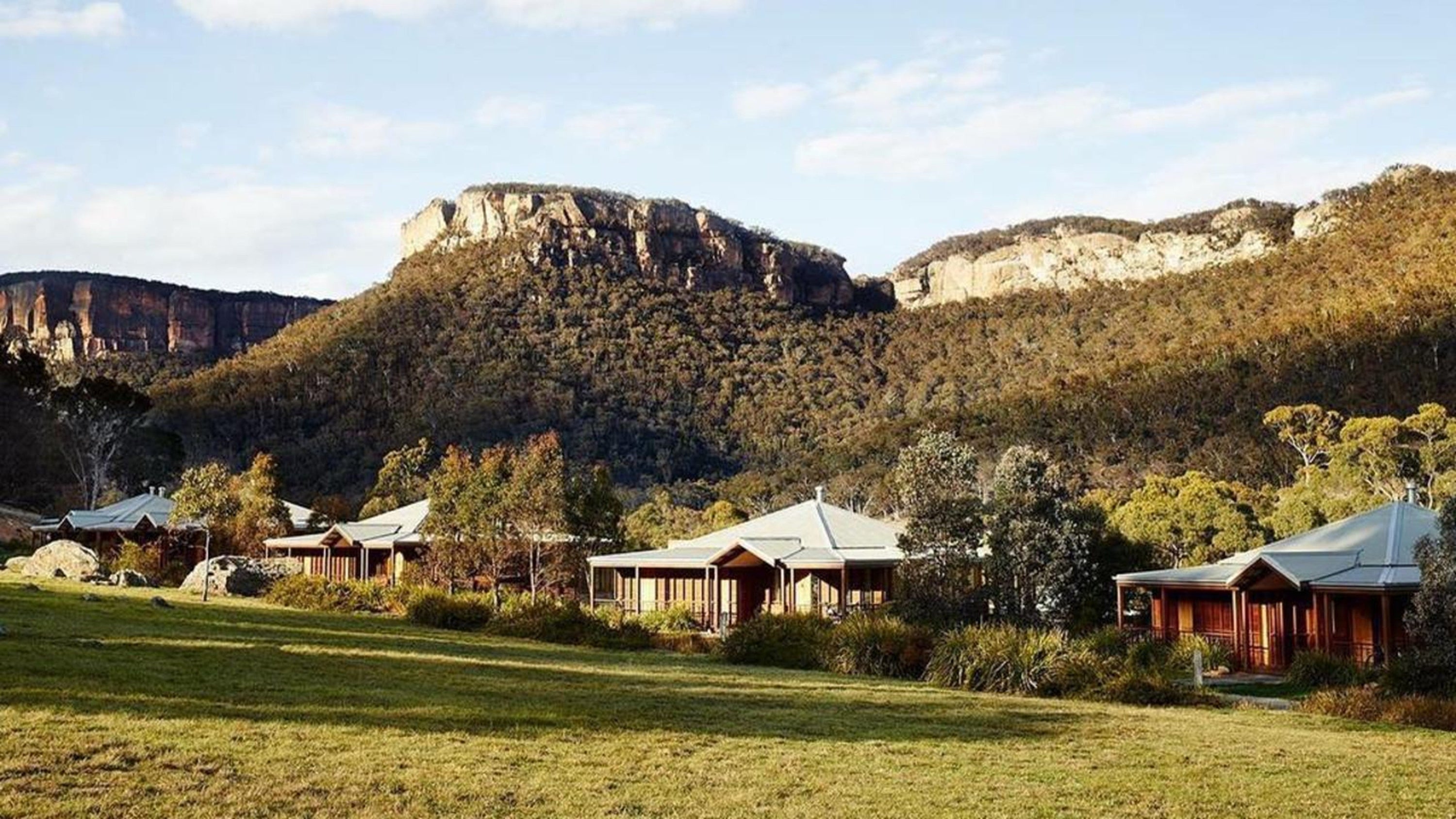 Ritz-Carlton lodge villas at Emirates Wolgan Valley in the Greater Blue Mountains World Heritage area.