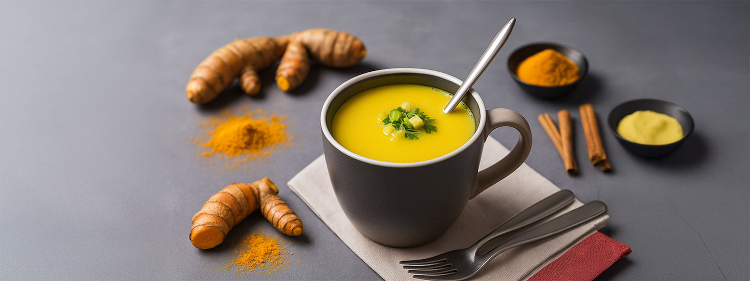 Morning Ritual: Grass-Fed Bone Broth Shot with Turmeric