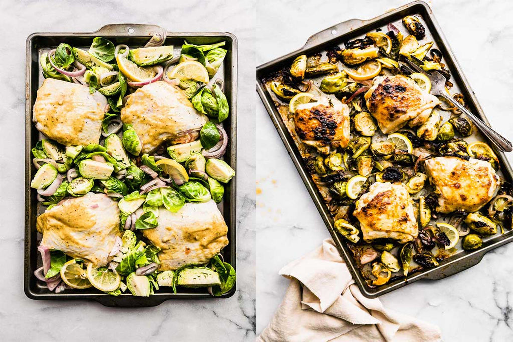 Honey Mustard Chicken with Brussels Sprouts