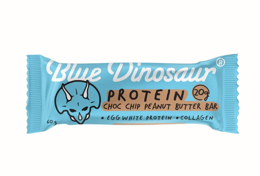 Blue Dinosaur Choc Chip Peanut Butter Protein Bar