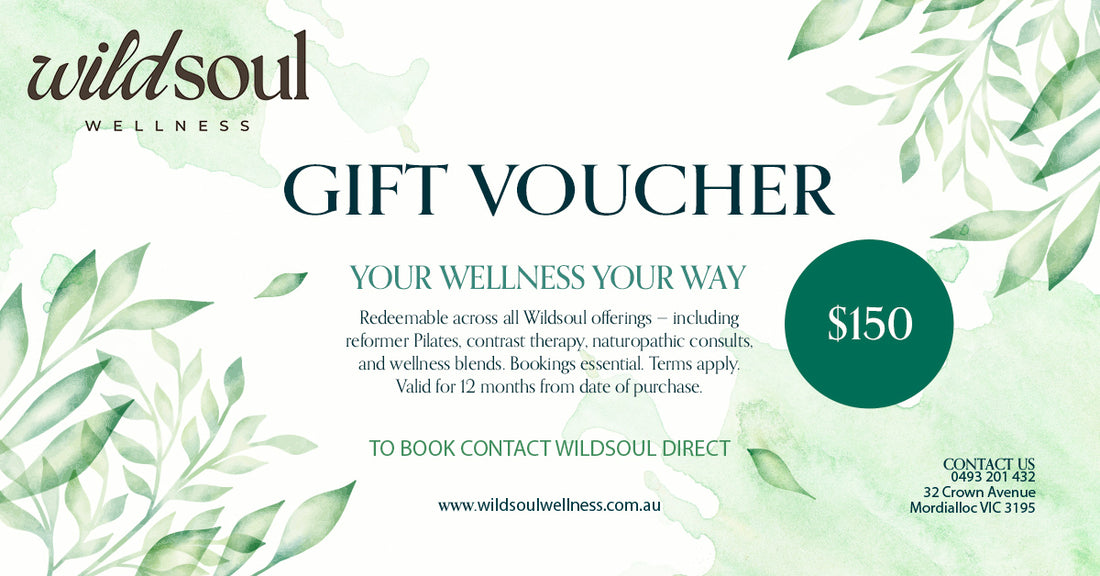 Wildsoul Wellness Gift Voucher – Redeem at Mordialloc Studio